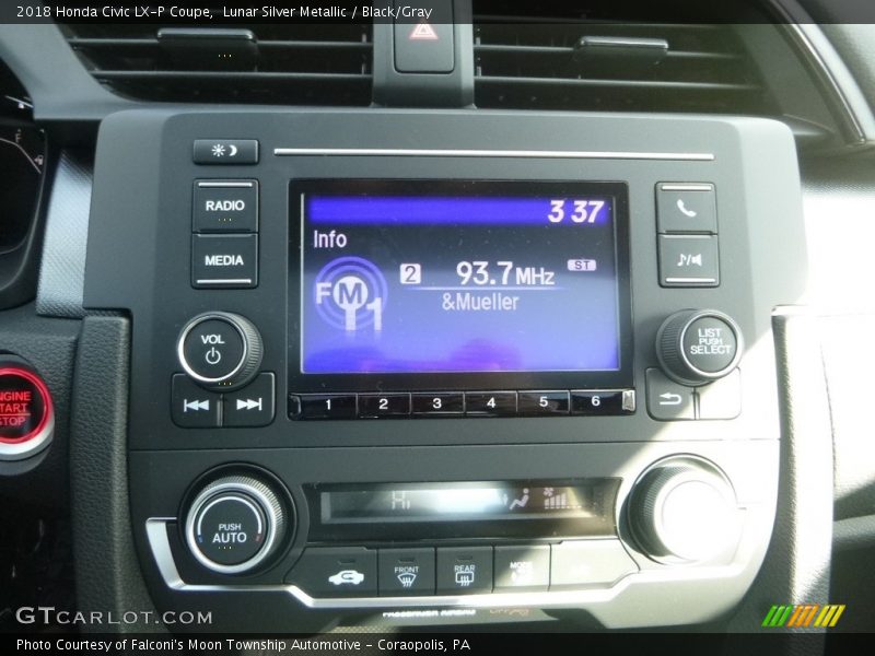 Controls of 2018 Civic LX-P Coupe