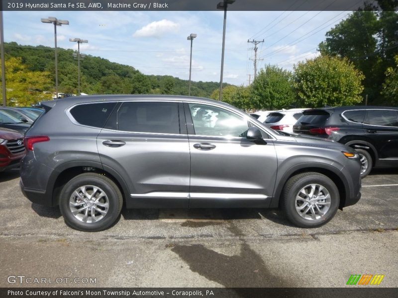 Machine Gray / Black 2019 Hyundai Santa Fe SEL AWD