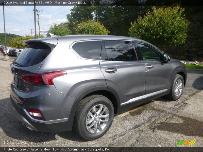 Machine Gray / Black 2019 Hyundai Santa Fe SEL AWD