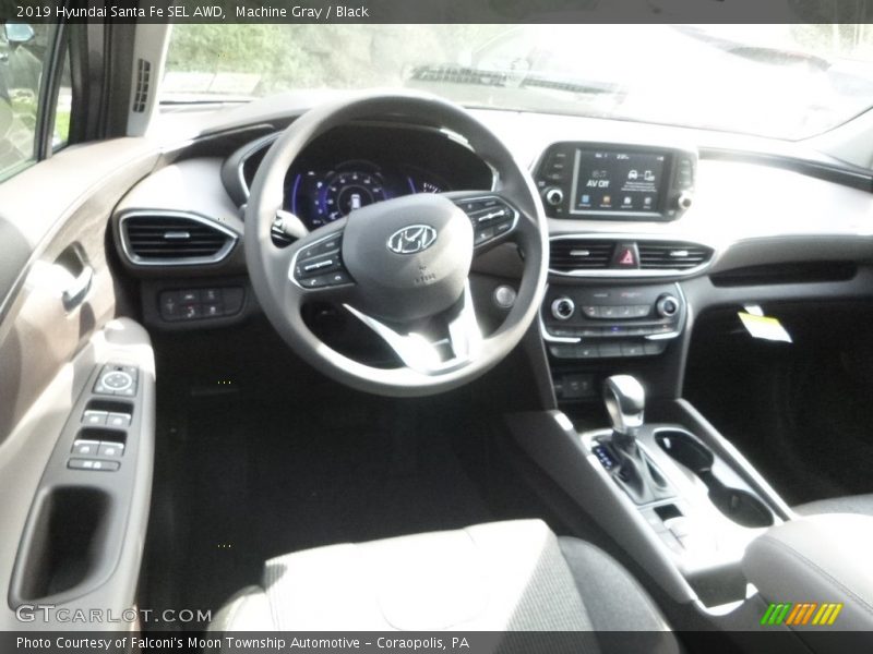 Machine Gray / Black 2019 Hyundai Santa Fe SEL AWD
