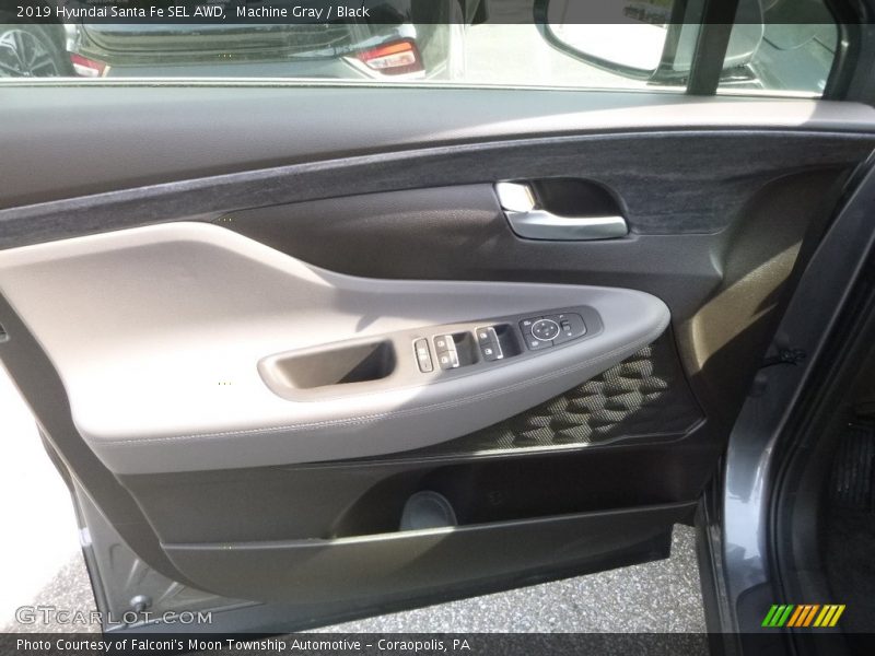 Machine Gray / Black 2019 Hyundai Santa Fe SEL AWD