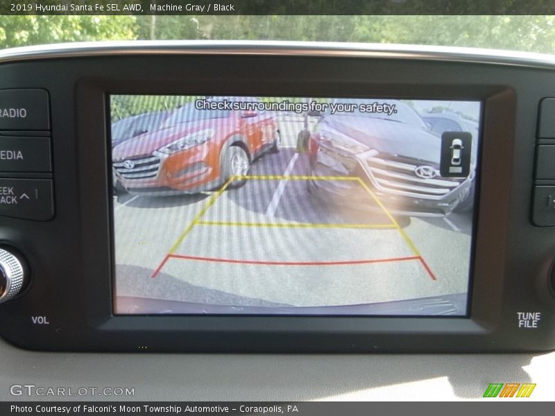 Machine Gray / Black 2019 Hyundai Santa Fe SEL AWD