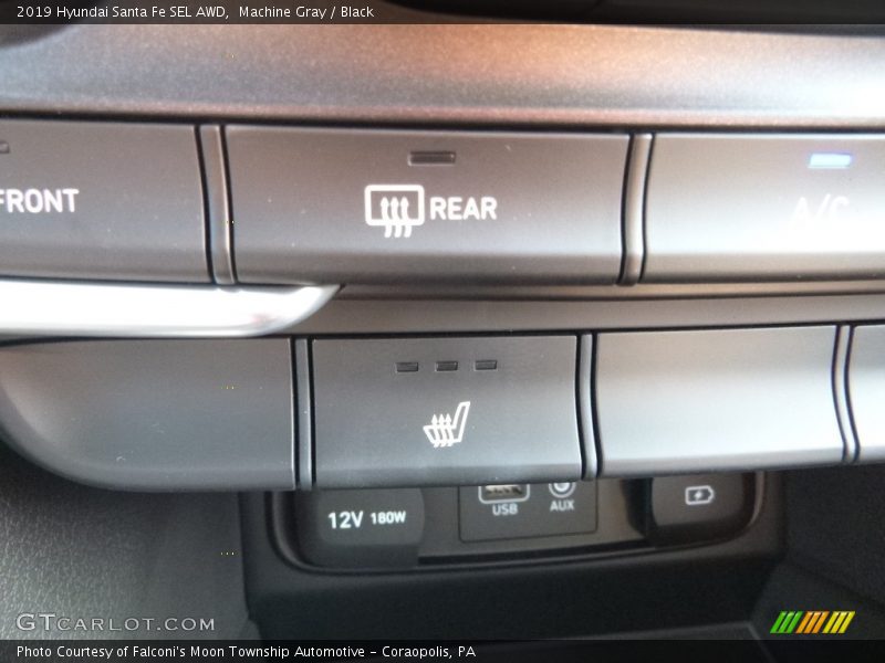 Machine Gray / Black 2019 Hyundai Santa Fe SEL AWD