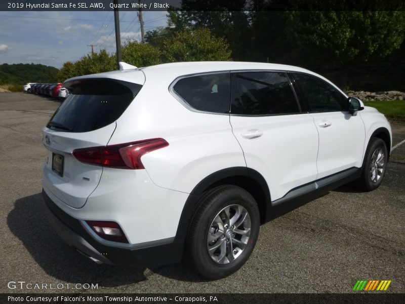 Quartz White / Black 2019 Hyundai Santa Fe SEL AWD