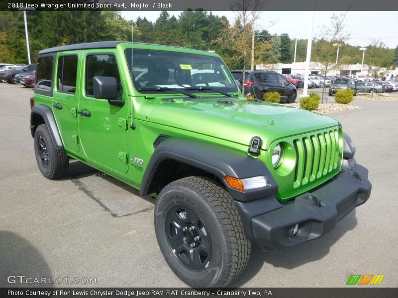 Front 3/4 View of 2018 Wrangler Unlimited Sport 4x4