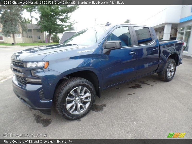 Northsky Blue Metallic / Jet Black 2019 Chevrolet Silverado 1500 RST Crew Cab 4WD