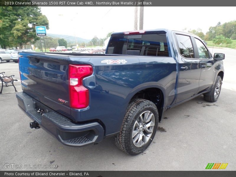 Northsky Blue Metallic / Jet Black 2019 Chevrolet Silverado 1500 RST Crew Cab 4WD