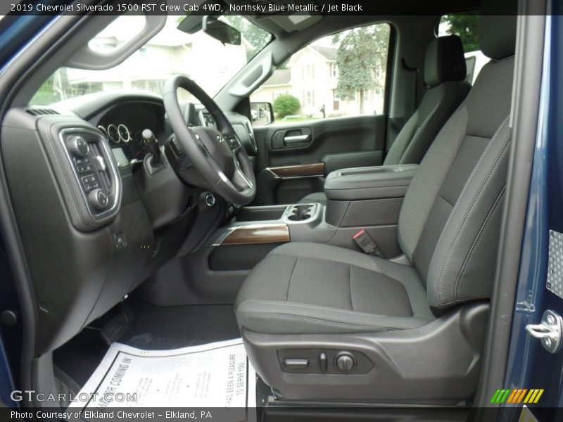 Northsky Blue Metallic / Jet Black 2019 Chevrolet Silverado 1500 RST Crew Cab 4WD