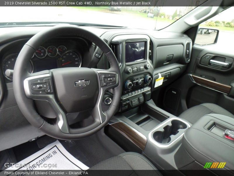 Northsky Blue Metallic / Jet Black 2019 Chevrolet Silverado 1500 RST Crew Cab 4WD
