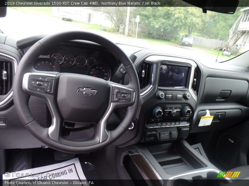 Northsky Blue Metallic / Jet Black 2019 Chevrolet Silverado 1500 RST Crew Cab 4WD