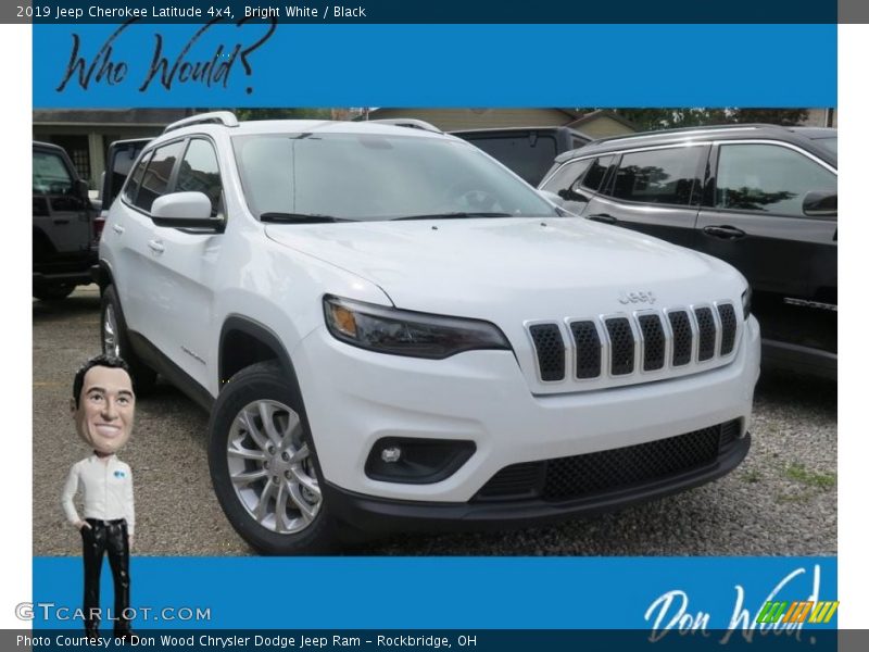 Bright White / Black 2019 Jeep Cherokee Latitude 4x4