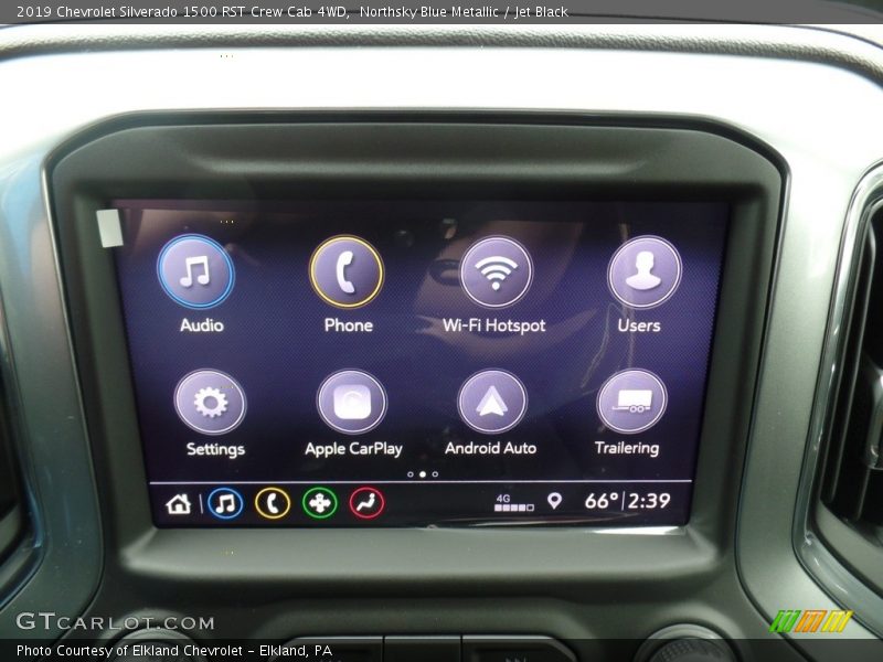 Northsky Blue Metallic / Jet Black 2019 Chevrolet Silverado 1500 RST Crew Cab 4WD