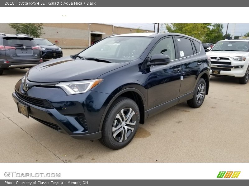 Galactic Aqua Mica / Black 2018 Toyota RAV4 LE