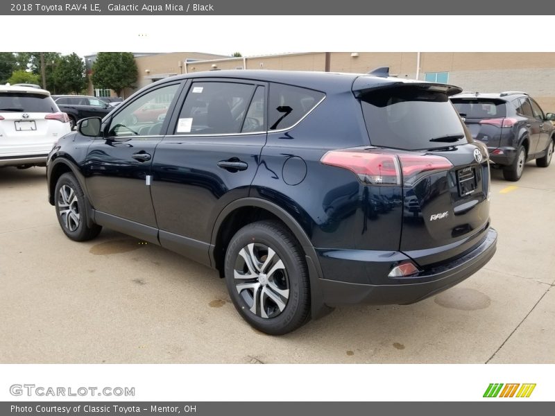 Galactic Aqua Mica / Black 2018 Toyota RAV4 LE