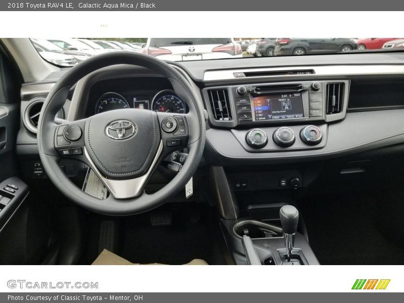 Galactic Aqua Mica / Black 2018 Toyota RAV4 LE