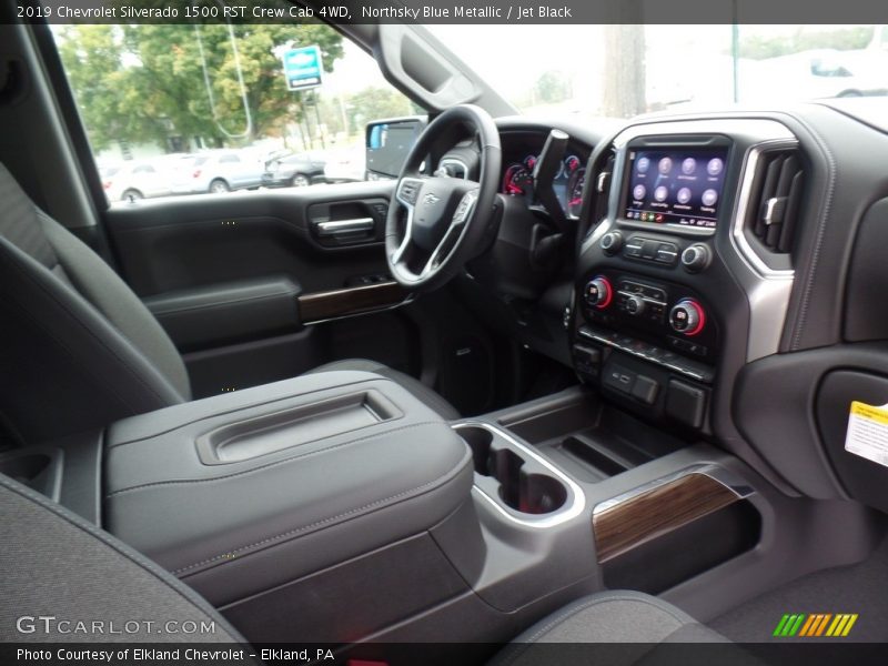 Northsky Blue Metallic / Jet Black 2019 Chevrolet Silverado 1500 RST Crew Cab 4WD