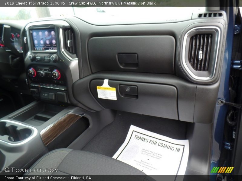 Northsky Blue Metallic / Jet Black 2019 Chevrolet Silverado 1500 RST Crew Cab 4WD