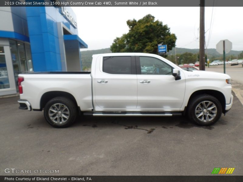 Summit White / Jet Black 2019 Chevrolet Silverado 1500 High Country Crew Cab 4WD