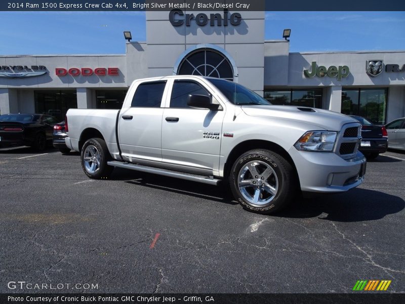 Bright Silver Metallic / Black/Diesel Gray 2014 Ram 1500 Express Crew Cab 4x4