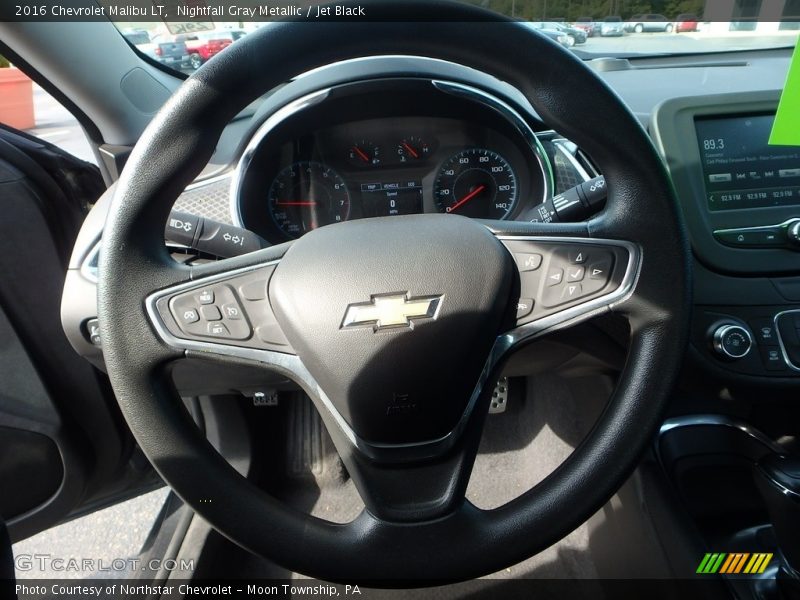 Nightfall Gray Metallic / Jet Black 2016 Chevrolet Malibu LT