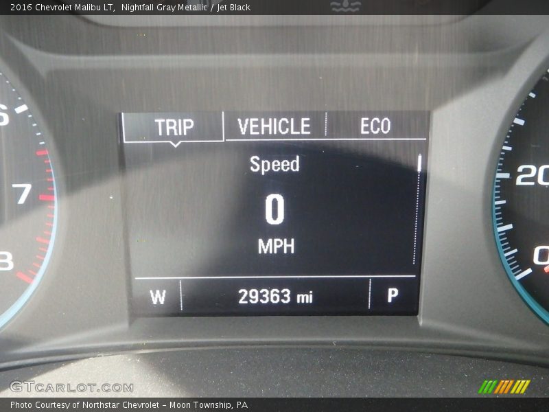 Nightfall Gray Metallic / Jet Black 2016 Chevrolet Malibu LT