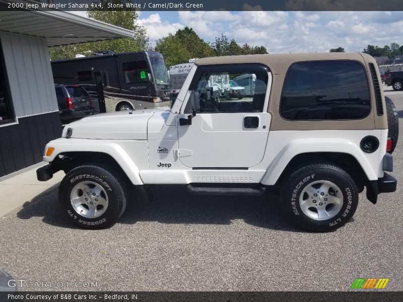 Stone White / Camel/Dark Green 2000 Jeep Wrangler Sahara 4x4