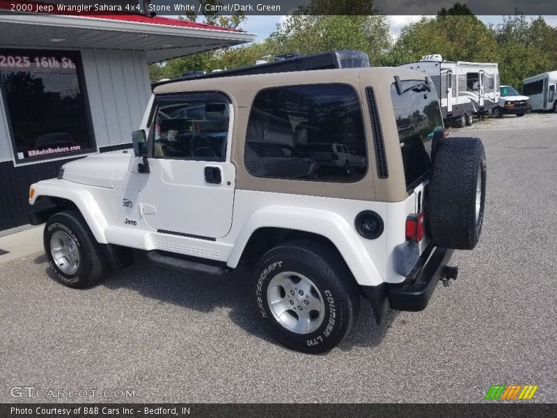 Stone White / Camel/Dark Green 2000 Jeep Wrangler Sahara 4x4