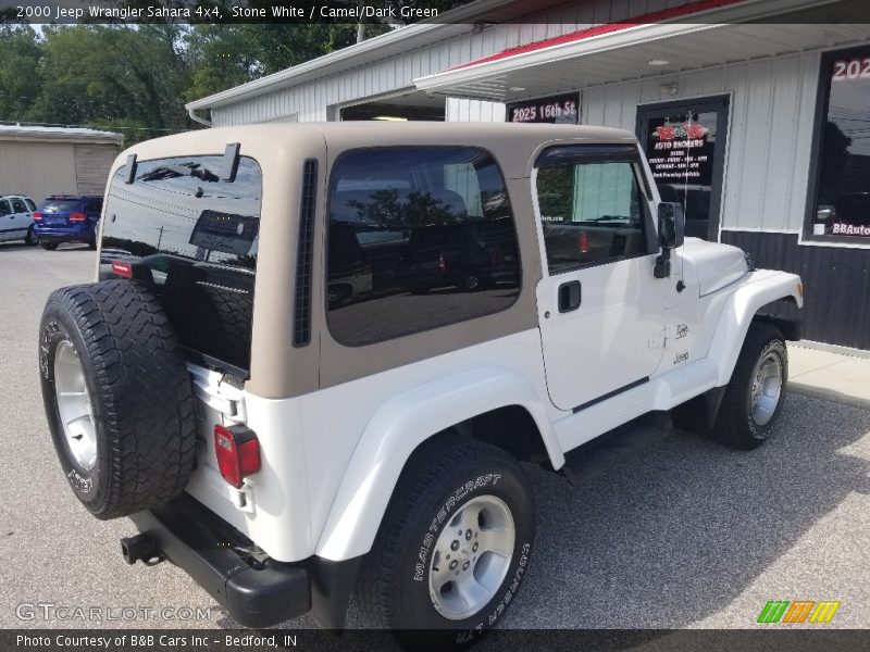 Stone White / Camel/Dark Green 2000 Jeep Wrangler Sahara 4x4