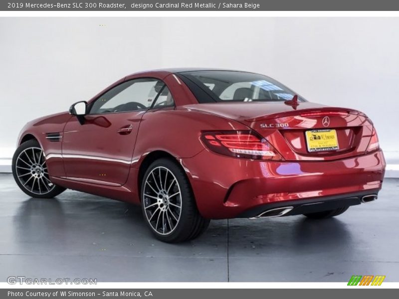 designo Cardinal Red Metallic / Sahara Beige 2019 Mercedes-Benz SLC 300 Roadster