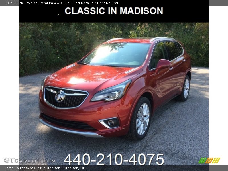 Chili Red Metallic / Light Neutral 2019 Buick Envision Premium AWD