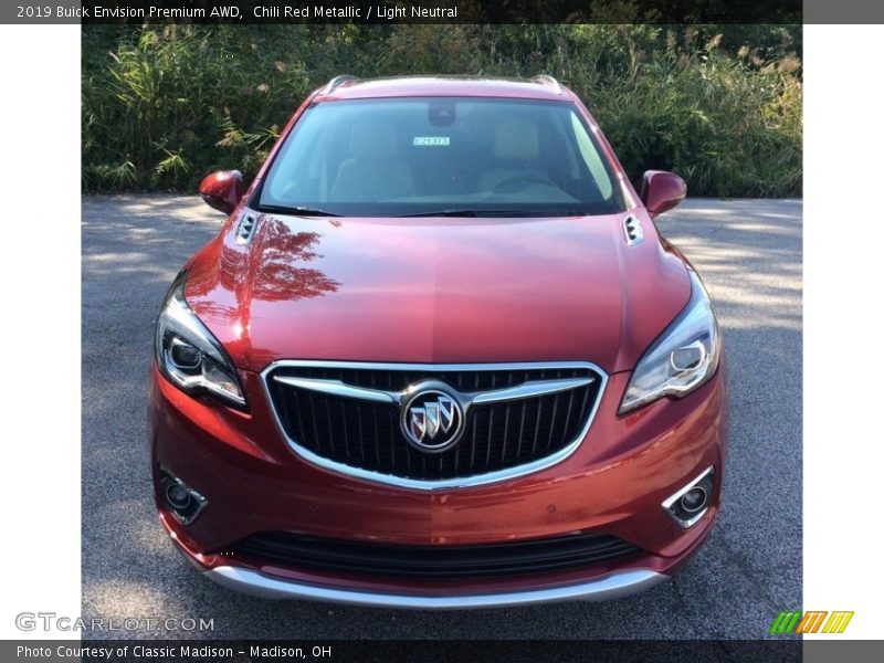 Chili Red Metallic / Light Neutral 2019 Buick Envision Premium AWD