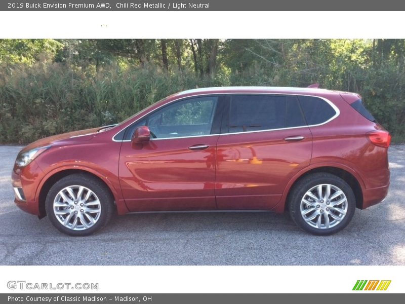 Chili Red Metallic / Light Neutral 2019 Buick Envision Premium AWD