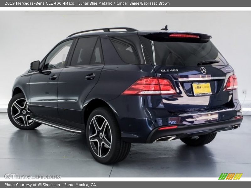 Lunar Blue Metallic / Ginger Beige/Espresso Brown 2019 Mercedes-Benz GLE 400 4Matic