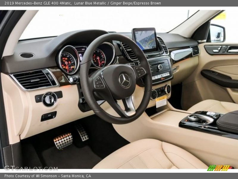 Lunar Blue Metallic / Ginger Beige/Espresso Brown 2019 Mercedes-Benz GLE 400 4Matic