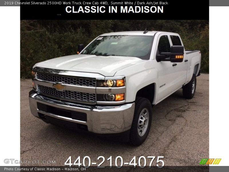 Summit White / Dark Ash/Jet Black 2019 Chevrolet Silverado 2500HD Work Truck Crew Cab 4WD