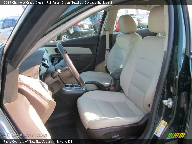 Rainforest Green Metallic / Cocoa/Light Neutral 2015 Chevrolet Cruze Diesel