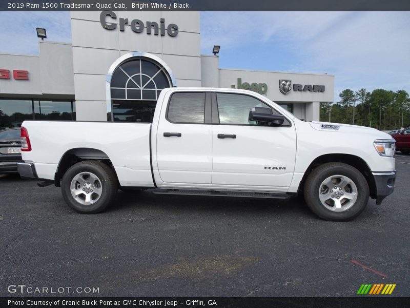 Bright White / Black 2019 Ram 1500 Tradesman Quad Cab