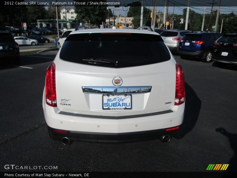Platinum Ice Tricoat / Shale/Brownstone 2012 Cadillac SRX Luxury