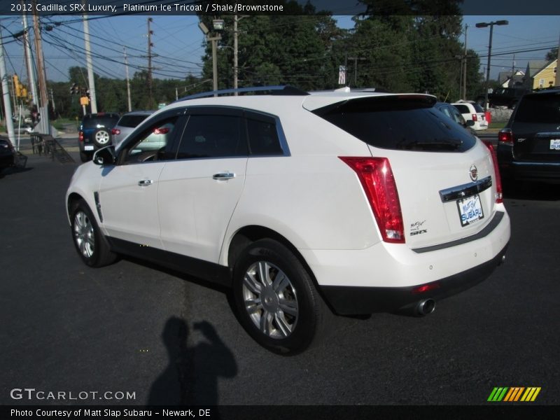 Platinum Ice Tricoat / Shale/Brownstone 2012 Cadillac SRX Luxury