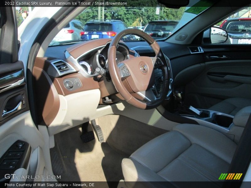 Platinum Ice Tricoat / Shale/Brownstone 2012 Cadillac SRX Luxury