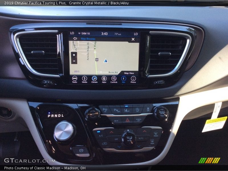 Controls of 2019 Pacifica Touring L Plus