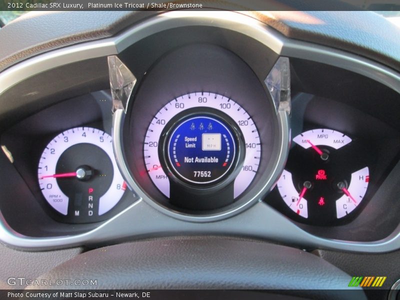Platinum Ice Tricoat / Shale/Brownstone 2012 Cadillac SRX Luxury