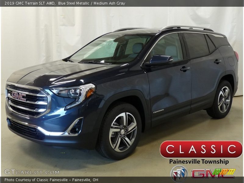 Blue Steel Metallic / Medium Ash Gray 2019 GMC Terrain SLT AWD