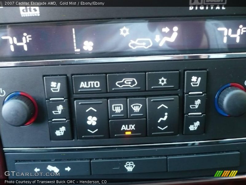 Gold Mist / Ebony/Ebony 2007 Cadillac Escalade AWD