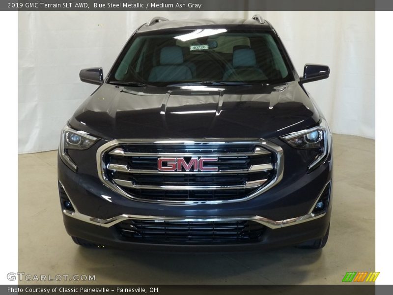 Blue Steel Metallic / Medium Ash Gray 2019 GMC Terrain SLT AWD