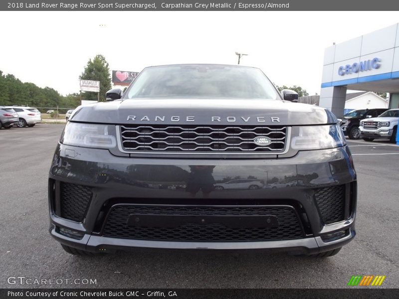 Carpathian Grey Metallic / Espresso/Almond 2018 Land Rover Range Rover Sport Supercharged