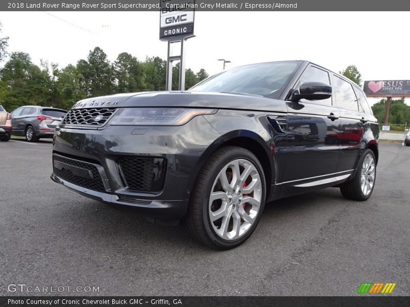 Carpathian Grey Metallic / Espresso/Almond 2018 Land Rover Range Rover Sport Supercharged