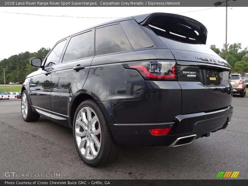 Carpathian Grey Metallic / Espresso/Almond 2018 Land Rover Range Rover Sport Supercharged