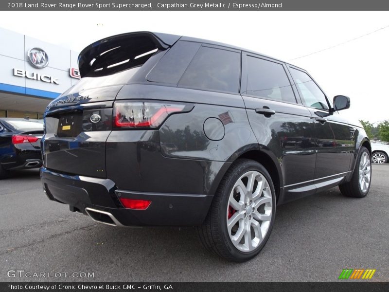 Carpathian Grey Metallic / Espresso/Almond 2018 Land Rover Range Rover Sport Supercharged