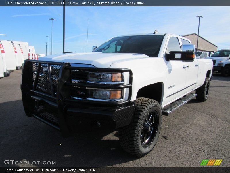 Summit White / Cocoa/Dune 2015 Chevrolet Silverado 2500HD LTZ Crew Cab 4x4
